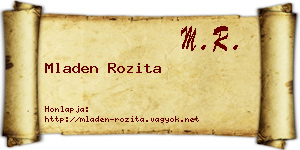 Mladen Rozita névjegykártya
